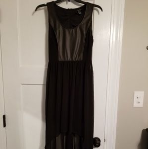 Faux leather High-low Dress